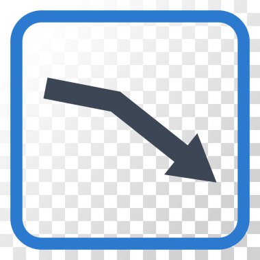 Trend vektör simgesi bir çerçeve içinde başarısız