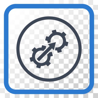 Dişli Tümleştirme vektör simgesi bir çerçeve içinde