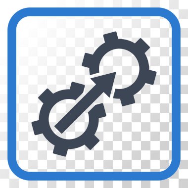 Dişli Tümleştirme vektör simgesi bir çerçeve içinde