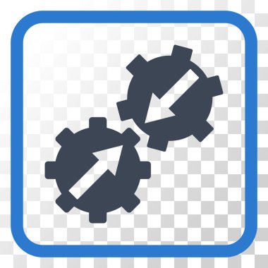 Dişli Tümleştirme vektör simgesi bir çerçeve içinde