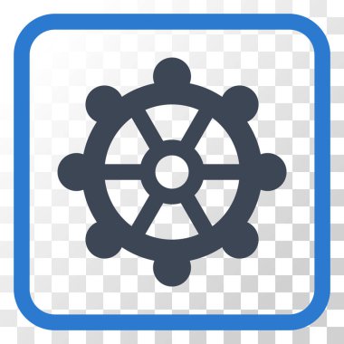 Dişli vektör simgesi bir çerçeve içinde