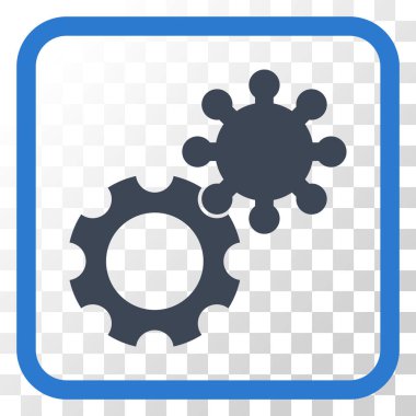 Gears'ı vektör simgesi bir çerçeve içinde