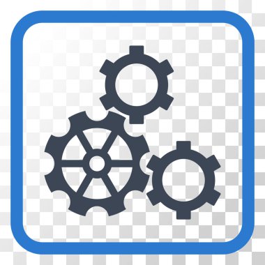 Gears'ı vektör simgesi bir çerçeve içinde