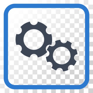 Gears'ı vektör simgesi bir çerçeve içinde