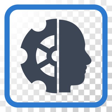 Akıl vektör simgesi bir çerçeve içinde