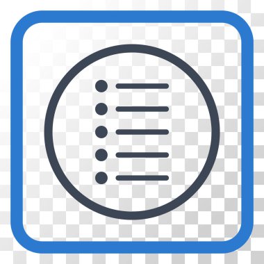 Öğeleri vektör simgesi bir çerçeve içinde