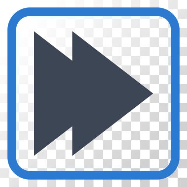 Doğru vektör simgesi bir çerçeve içinde hareket