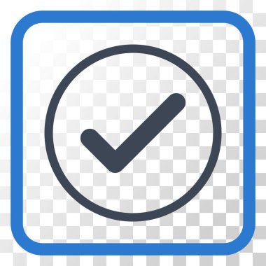 Tamam vektör simgesi bir çerçeve içinde