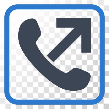 Giden arama vektör simgesi bir çerçeve içinde