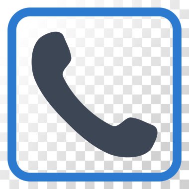 Telefon alıcı vektör simgesi bir çerçeve içinde