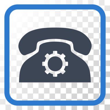 Telefon ayarları vektör simgesi bir çerçeve içinde