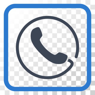 Telefon vektör simgesi bir çerçeve içinde
