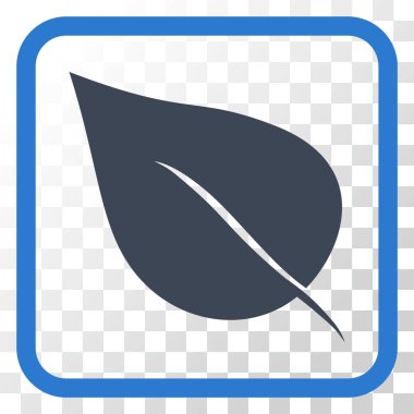 Bitki yaprak vektör simgesi bir çerçeve içinde