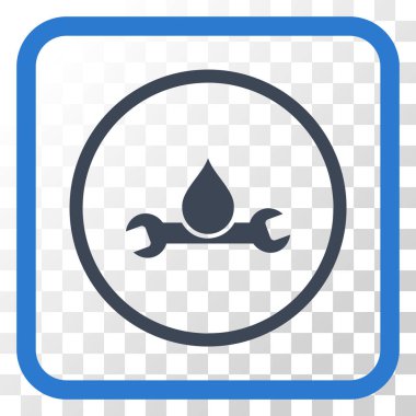 Sıhhi tesisat vektör simgesi bir çerçeve içinde