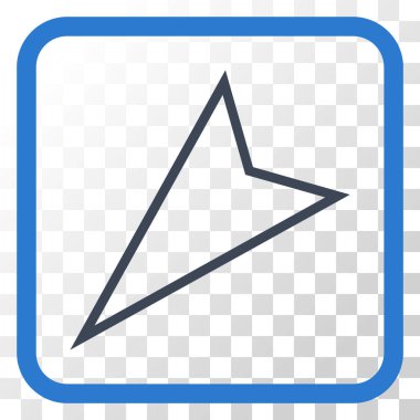 İşaretçi yaptı vektör simgesi bir çerçeve içinde aşağı