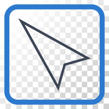 İşaretçi yaptı vektör simgesi bir çerçeve içinde yukarı