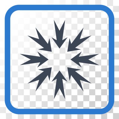 Basınç oklar bir çerçeve içinde simge vektör