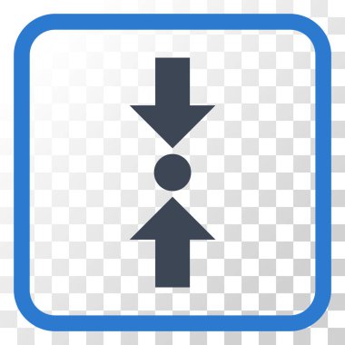 Basınç dikey vektör simgesi bir çerçeve içinde