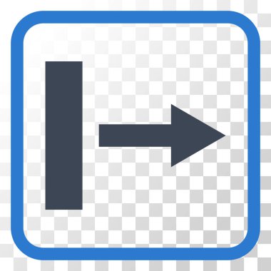 Doğru vektör simgesi bir çerçevede çekin