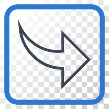 Vektör simgesi bir çerçeve içinde Yinele