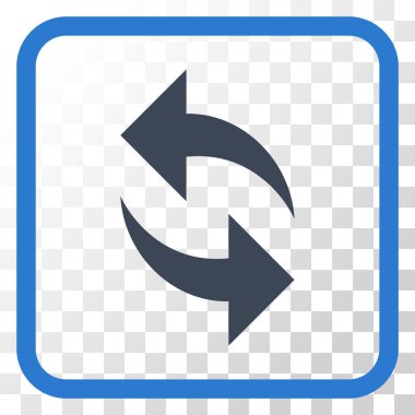 Vektör simgesi bir çerçeve içinde yenileme