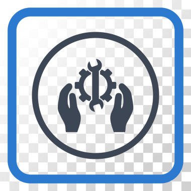 Onarım hizmeti vektör simgesi bir çerçeve içinde