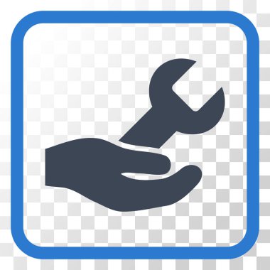 Onarım hizmeti vektör simgesi bir çerçeve içinde