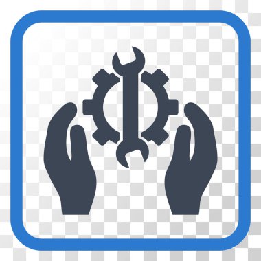 Onarım hizmeti vektör simgesi bir çerçeve içinde