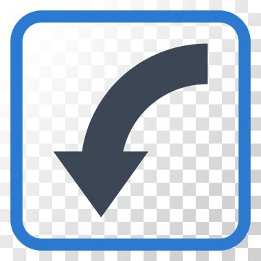 Vektör simgesi bir çerçeve içinde aşağı Döndür