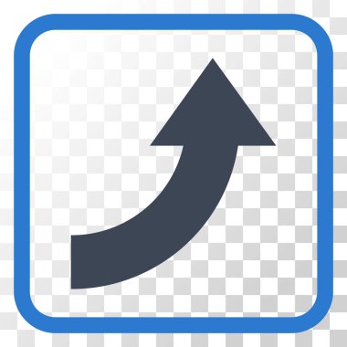 Vektör simgesi bir çerçeve içinde yukarı Döndür