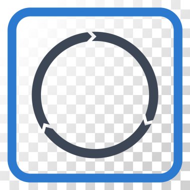 Döndürme vektör simgesi bir çerçeve içinde