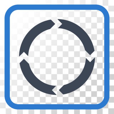 Döndürme vektör simgesi bir çerçeve içinde