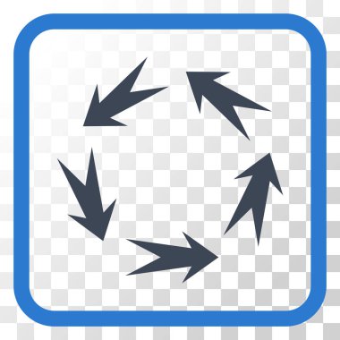 Döndürme vektör simgesi bir çerçeve içinde