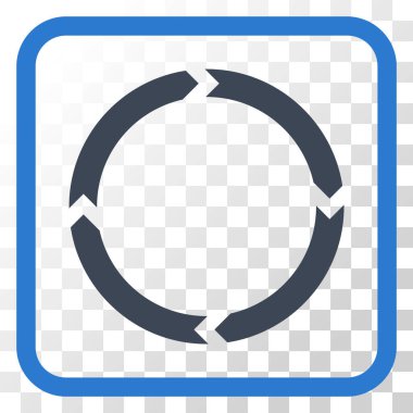 Döndürme vektör simgesi bir çerçeve içinde