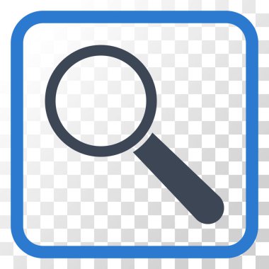 Arama aracı vektör simgesi bir çerçeve içinde