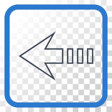 Sol vektör simgesi bir çerçevede göndermek