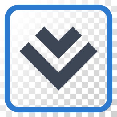 Vektör simgesi bir çerçeve içinde aşağı kaydır