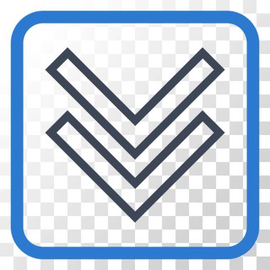 Vektör simgesi bir çerçeve içinde aşağı kaydır