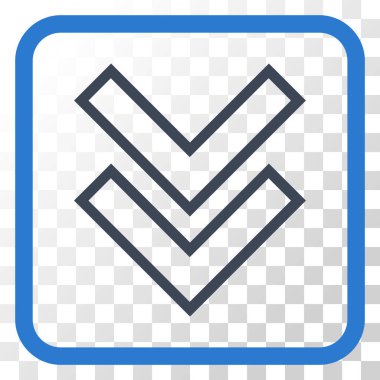 Vektör simgesi bir çerçeve içinde aşağı kaydır