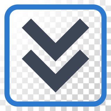 Vektör simgesi bir çerçeve içinde aşağı kaydır