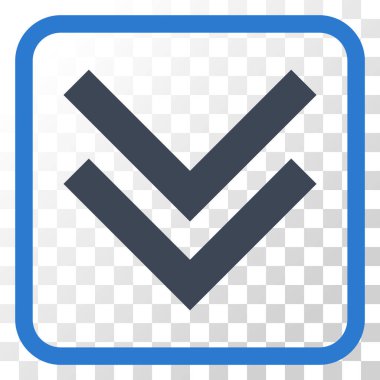 Vektör simgesi bir çerçeve içinde aşağı kaydır