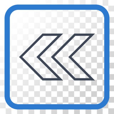 Shift Sol vektör simgesi bir çerçeve içinde