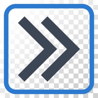 Üst karakter doğru vektör simgesi bir çerçeve içinde