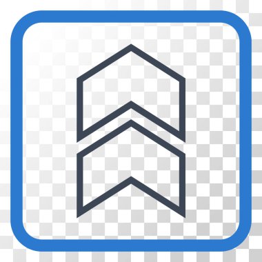 Vektör simgesi bir çerçeve içinde yukarı kayması