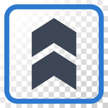 Vektör simgesi bir çerçeve içinde yukarı kayması