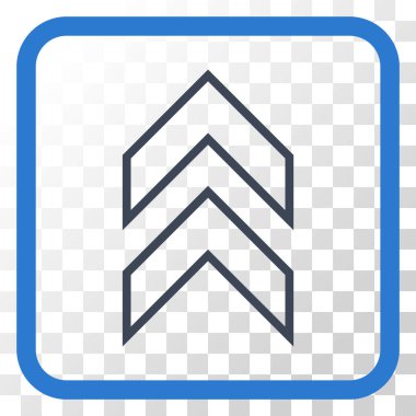 Vektör simgesi bir çerçeve içinde yukarı kayması