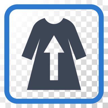 Kadın elbise vektör simgesi bir çerçeve içinde çıkar