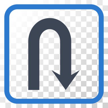 Geri vektör simge bir çerçevede açmak