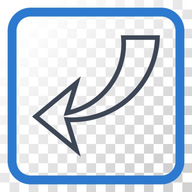 Vektör simgesi bir çerçeve içinde geri al