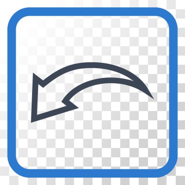 Vektör simgesi bir çerçeve içinde geri al